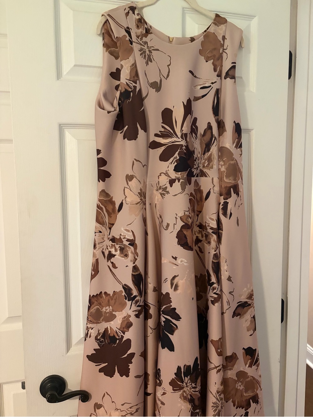 Calvin Klein Beige Floral A-Line Dress